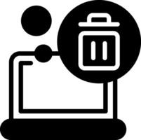 Cycle Bin Solid Element Style vector