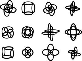 Abstract Geometric Shape Ornaments design template vector