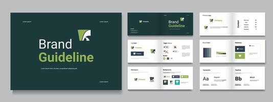 Brand Guidelines design Landscape brand guidelines presentation template vector