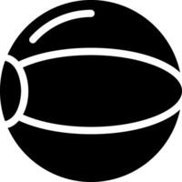 Silhouette of a Striped Ball with a Minimalistic Design vector