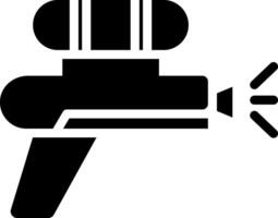Futuristic Energy Weapon Icon Representing Sci-Fi and Advanced Technology vector