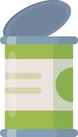 Empty Tin Can with Lid vector
