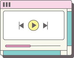 Minimalist Music Player UI vector