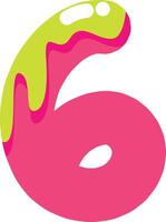Gooey Slime Number 6 vector