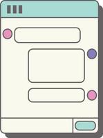Multi Window UI Layout vector