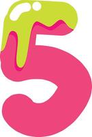 Gooey Slime Number 5 vector