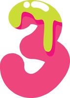 Gooey Slime Number 3 vector
