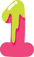 Gooey Slime Number 1 vector