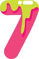 Gooey Slime Number 7 vector