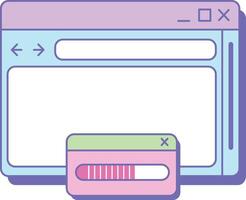 Multi Window Browser Layout vector