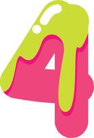 Gooey Slime Number 4 vector
