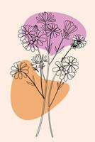 A flower drawing vector