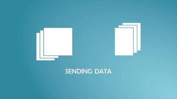 a simple illustration showing data transfer on a device video