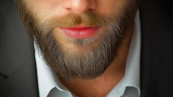A man with a beard and a mustache photo
