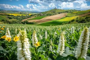 Flowers in the field photo