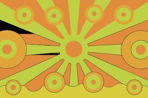 Abstract sunburst pattern, spiral and circular shape vector