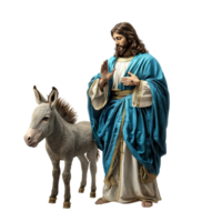 Religious of Jesus with Donkey for Christian Faith and Biblical Story png