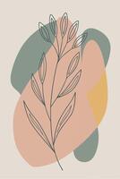 A flower drawn in a light color vector