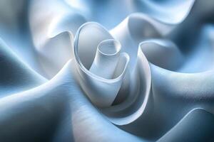Abstract background of white textile fabric. Wavy fabric, background. Generated by artificial intelligence photo