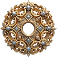 Diamond-embellished luxury frame with high-end craftsmanship on transparent background png