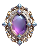 Exquisite decorative frame with intricate patterns and sparkling brilliance on transparent background png