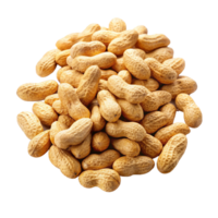 Loose peanuts scattered artistically on transparent background png