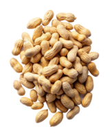 Nutritious peanuts spread randomly on transparent background png