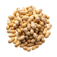 Delicious peanuts arranged in a scattered pattern on transparent background png