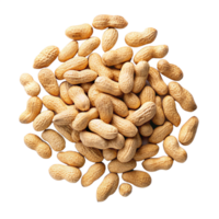 Peanuts scattered in an organic way on transparent background png