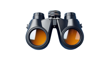 Binoculars Isolated on Transparent Background with Copy Space. Vision, Exploration, Discovery png