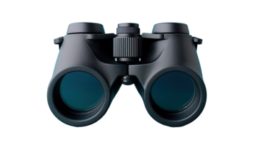 Binoculars with Copy Space on Transparent Background. Scouting, Tracking, Watching png