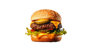 Delicious Burger Hamburger Isolated on Transparent png