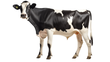 Realistic Cow on Transparent Ranch, Beef, and Milk Production Concept png