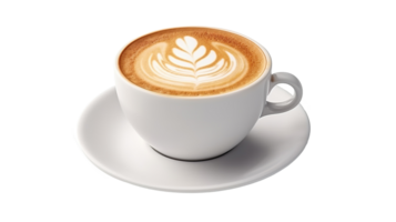 Cup of Creamy Latte Coffee on Transparent Warm Inviting Beverage png