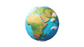 3D Planet Earth with Copy Space on Transparent Background Eco-Friendly Theme png