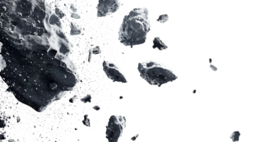 Meteorite Stone Isolated on Transparent Background Celestial Object in Motion png