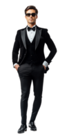 man in a tuxedo and sunglasses png