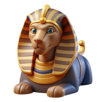 serene minimalist A mysterious Sphinx posing a riddle, desert setting cropped for genuine png