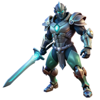 elegant minimalist A Cyborg Warrior Heavily Augmented with C high quality png