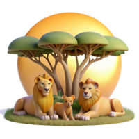 extraordinary rustic A Pride of Lions Resting Under the Shade Of exclusive png
