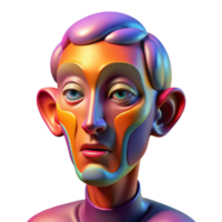 impressive modern Abstract Human Face Expressionist Style high resolution png