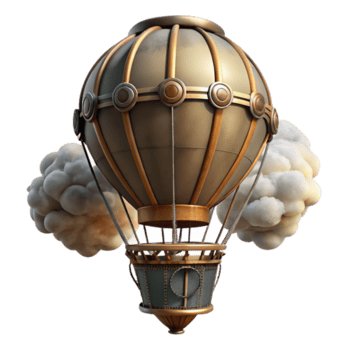 deslumbrante tradicional steampunk quente ar balão intrincado Projeto exclusivo png