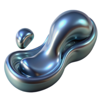 stunning vintage Mercury Flow Distorted Reflection detailed png