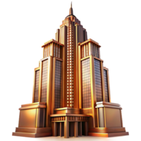 vibrant creative A Towering Art Deco Skyscraper with Ornate authentic png