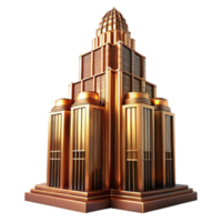 serene abstract A Towering Art Deco Skyscraper with Ornate authentic png