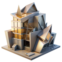 elegant abstract A Deconstructivist Office Building Sharp 4K png