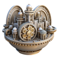 stunning artistic Intricate Clockwork City Gears and Cogs high resolution png