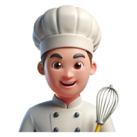 elegant classic Portrait of a Chef with a Toque Blanche original png