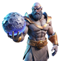 elegant rustic A Powerful Titan Holding a Shattered Moon high resolution png