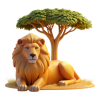 magnificent traditional A Regal Lion Pride Resting Beneath the Shad authentic png